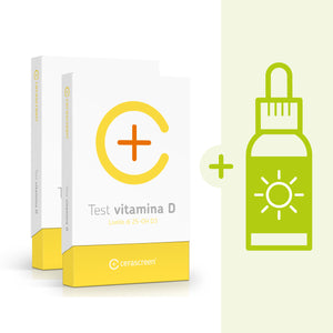 Set di vitamina D: 2 x test + integratore